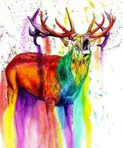 Colorful Deer Diamond Painting