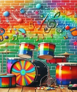 Colorful Drum Diamond Painting