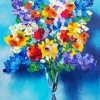 Colorful Flowers Vase Diamond Painting