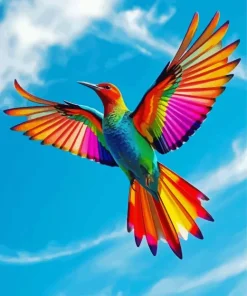 Colorful Flying Bird Diamond Painting