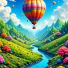 Colorful Hot Air Balloon Diamond Painting