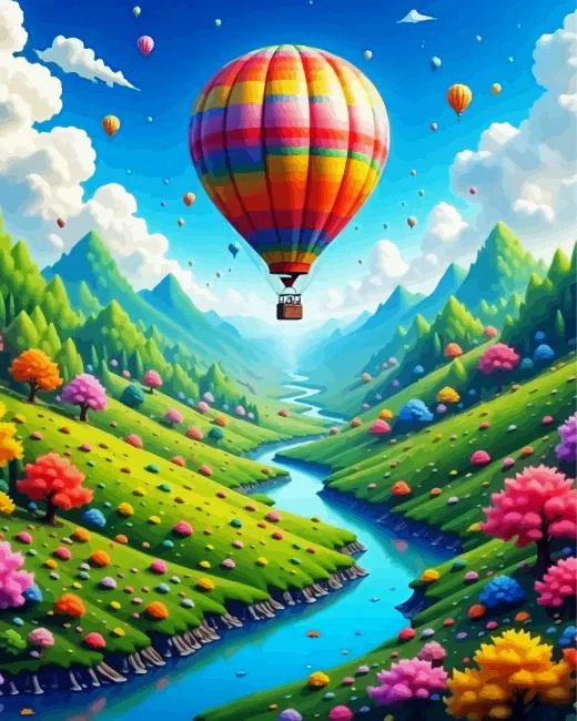 Colorful Hot Air Balloon Diamond Painting Colorful Hot Air Balloon Diamond Painting