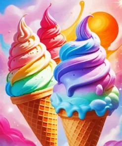 Colorful Ice Creams Diamond Painting