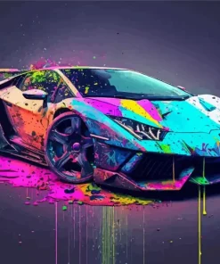 Colorful Lamborghini Diamond Painting