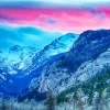 Colorful Mountain at Sunset Diamond Painting