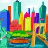 Colorful New York Art Diamond Painting