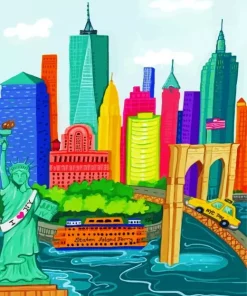 Colorful New York Art Diamond Painting