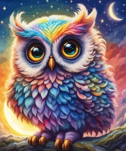 Colorful Owl Diamond Painting