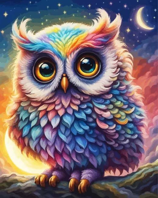 Colorful Owl Diamond Painting Colorful Owl Diamond Painting