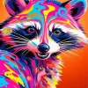 Colorful Raccoon Diamond Painting