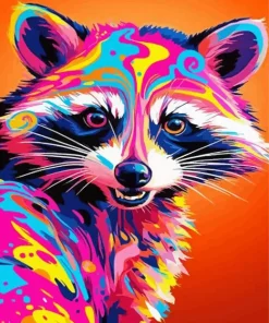 Colorful Raccoon Diamond Painting