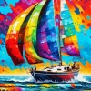 Colorful Sailboat Diamond Painting