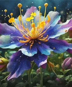 Columbine Flower Diamond Painting