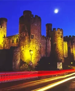 Conwy Castle at Night Diamond Painting