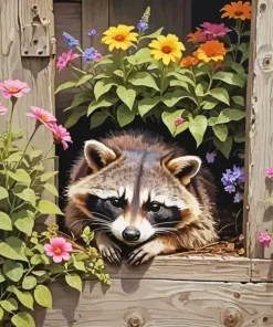 Cute Raccoon Diamond Painting