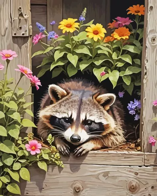 Cute Raccoon Diamond Painting Cute Raccoon Diamond Painting