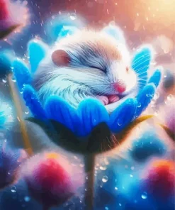 Cute Sleeping Mouse Diamond Painting