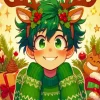 Deku in Christmas Diamond Painting
