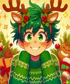 Deku in Christmas Diamond Painting