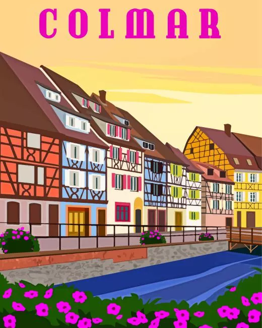 France Colmar Poster Diamond Painting France Colmar Poster Diamond Painting