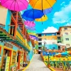 Guatape Umbrella Street Diamond Painting