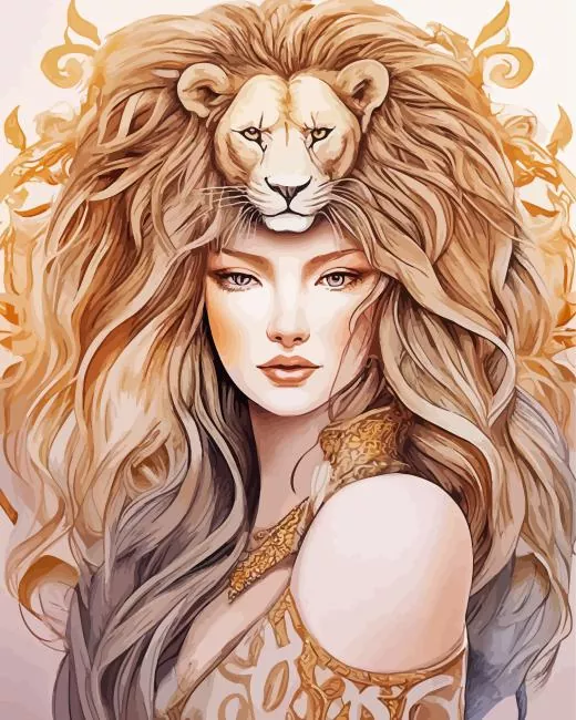 Leo Woman Art Diamond Painting Leo Woman Art Diamond Painting