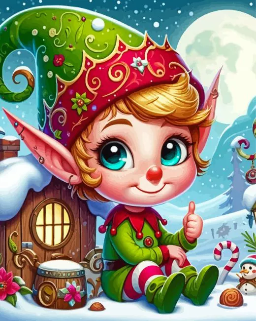 Merry Christmas Elf Diamond Painting Merry Christmas Elf Diamond Painting