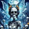Moon and Skeletons Diamond Painting
