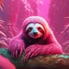 Pink Sloth Diamond Painting
