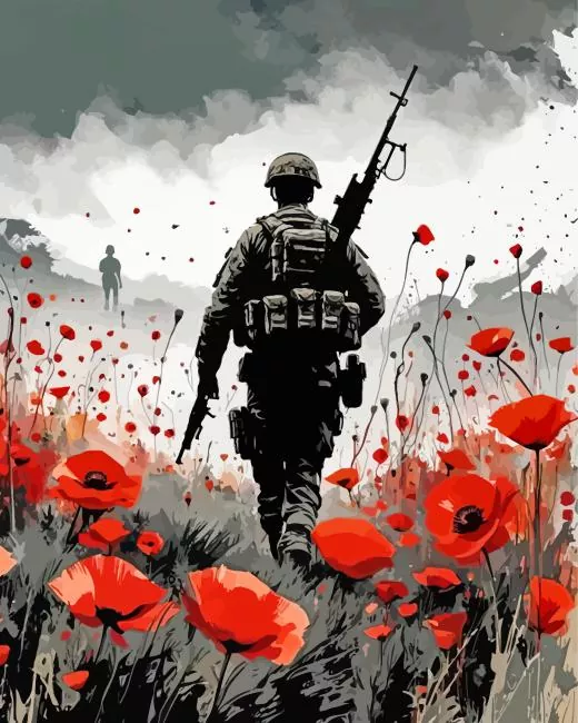 Poppy Field Soldier Diamond Painting Poppy Field Soldier Diamond Painting