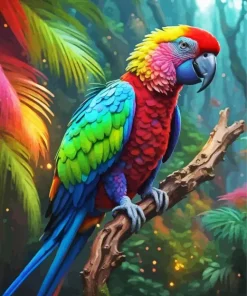 Rainbow Parrot Diamond Painting