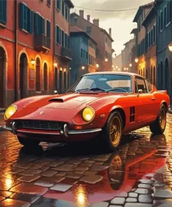 Red Classic Ferrari Diamond Painting