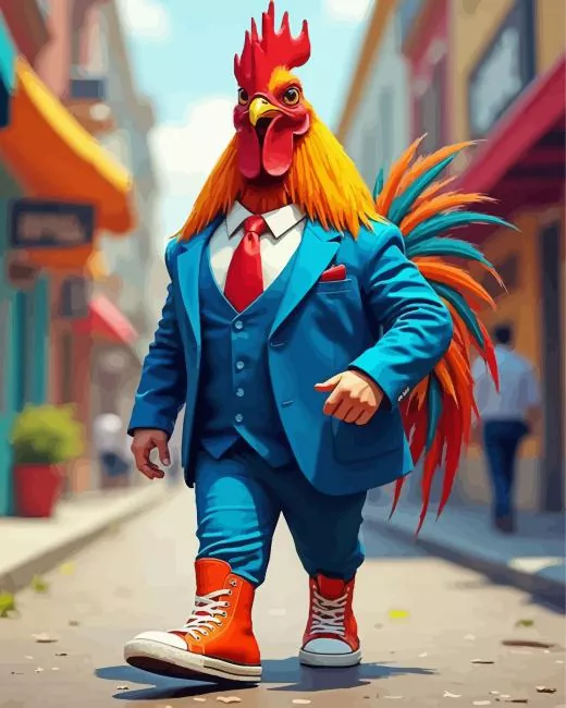 Rooster Wearing a Suit Diamond Painting Rooster Wearing a Suit Diamond Painting