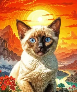 Siamese Cat Diamond Painting