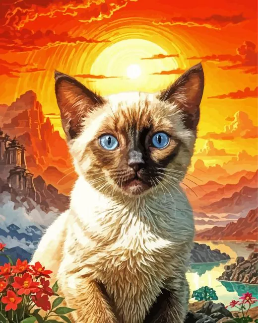 Siamese Cat Diamond Painting Siamese Cat Diamond Painting