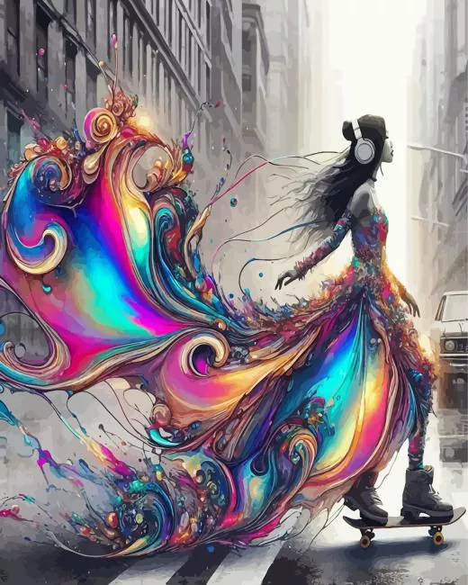 Skater Girl Diamond Painting Skater Girl Diamond Painting