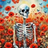 Skeleton Butterflies and Flowers Diamond Painting