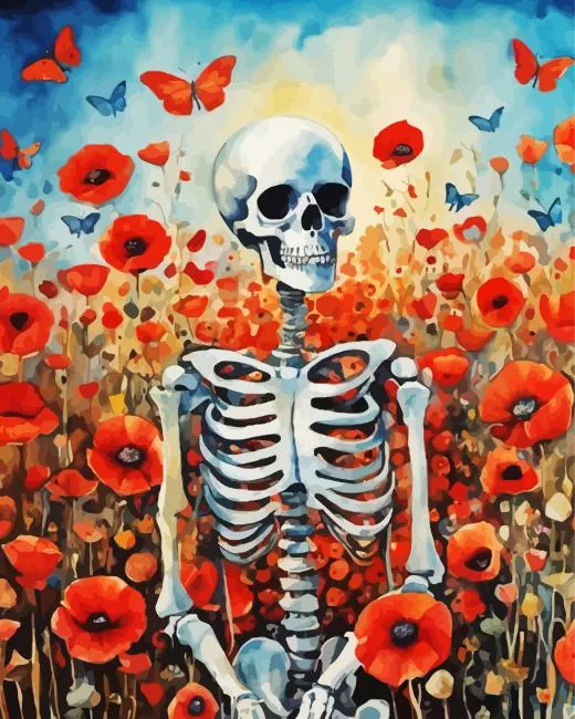 Skeleton Butterflies and Flowers Diamond Painting Skeleton Butterflies and Flowers Diamond Painting