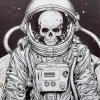 Skeleton Spaceman Diamond Painting