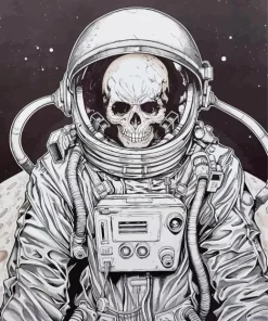 Skeleton Spaceman Diamond Painting