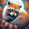 Sleeping Raccoon Diamond Painting