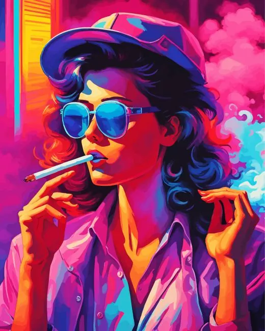 Smoking Woman Diamond Painting Smoking Woman Diamond Painting