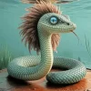 Snake with Feathers Diamond Painting