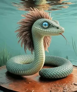 Snake with Feathers Diamond Painting