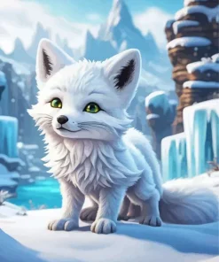 Snow Fox Baby Diamond Painting