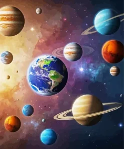 Solar System Art Diamond Painting
