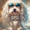 Sophisticated White Dog Diamond Painting