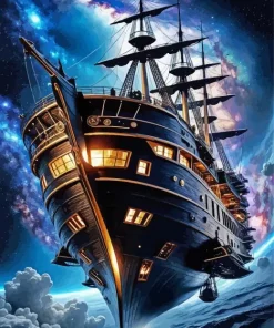Space Ship Diamond Painting