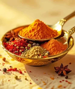 Spices on Spoons Diamond Painting
