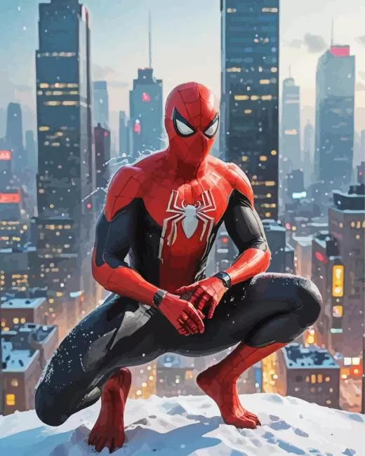 Spiderman in Snow Diamond Painting Spiderman in Snow Diamond Painting